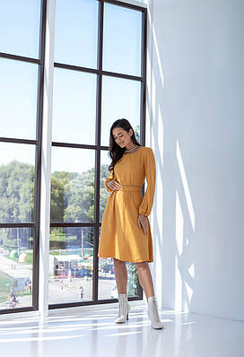 Гарне плаття міді "402" розміри 44,46,48,50,52, жовте.