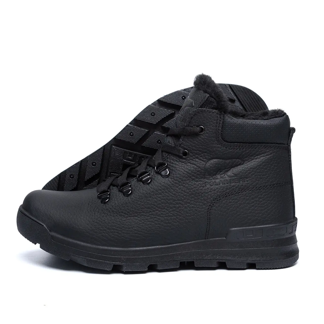 Мужские зимние кожаные кроссовки Black