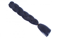 Канекалон коса 57 см, 100 гр синтетическое моноволокно А28 синий