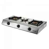 Настільна газова плита-таганок Vilgrand VGS-1014 на 3 конфорки з нержавіючої сталі