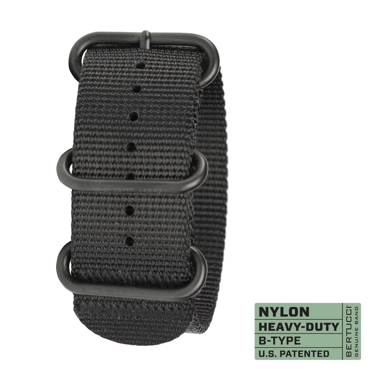 Ремінець нейлоновий bertucci #114B - Black w/ black hardware, 1" - 26 mm size for A-4, A-5 & E-1 Cases, фото 1