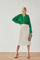 Укорочений кардиган зелений