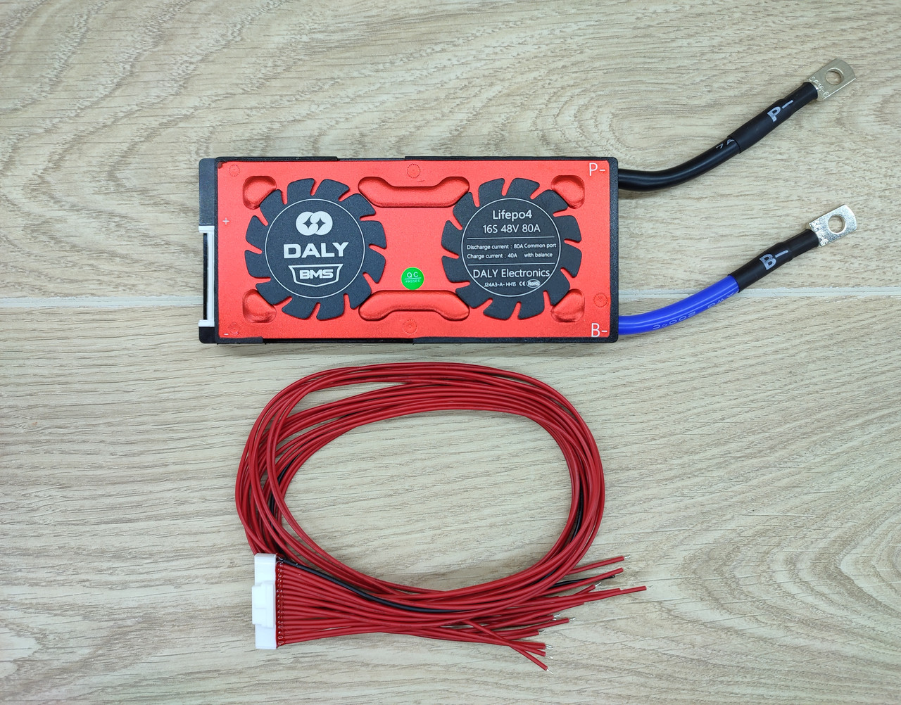 Плата BMS LiFePO4 16S 48 вольтів 80А
