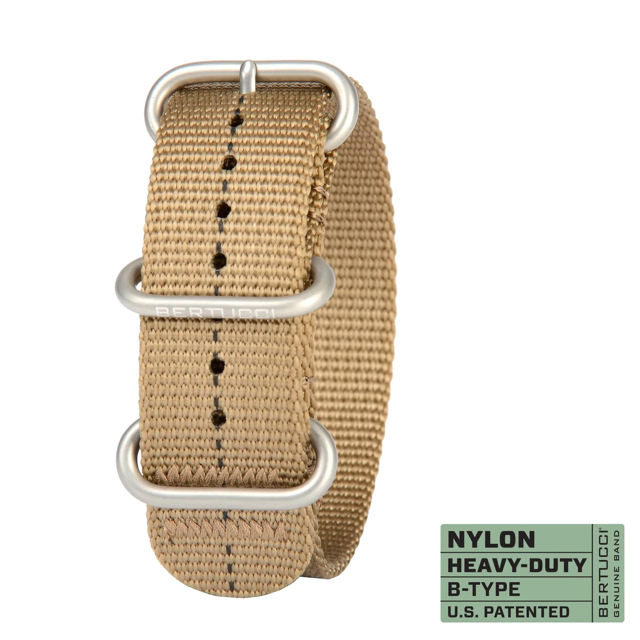 Ремінець нейлоновий bertucci #159 - Coyote / Black Dash Line™ w/ matte hardware, 7/8" - 22 mm size for A-2, A-3, A-6 & B-1 Cases, фото 1