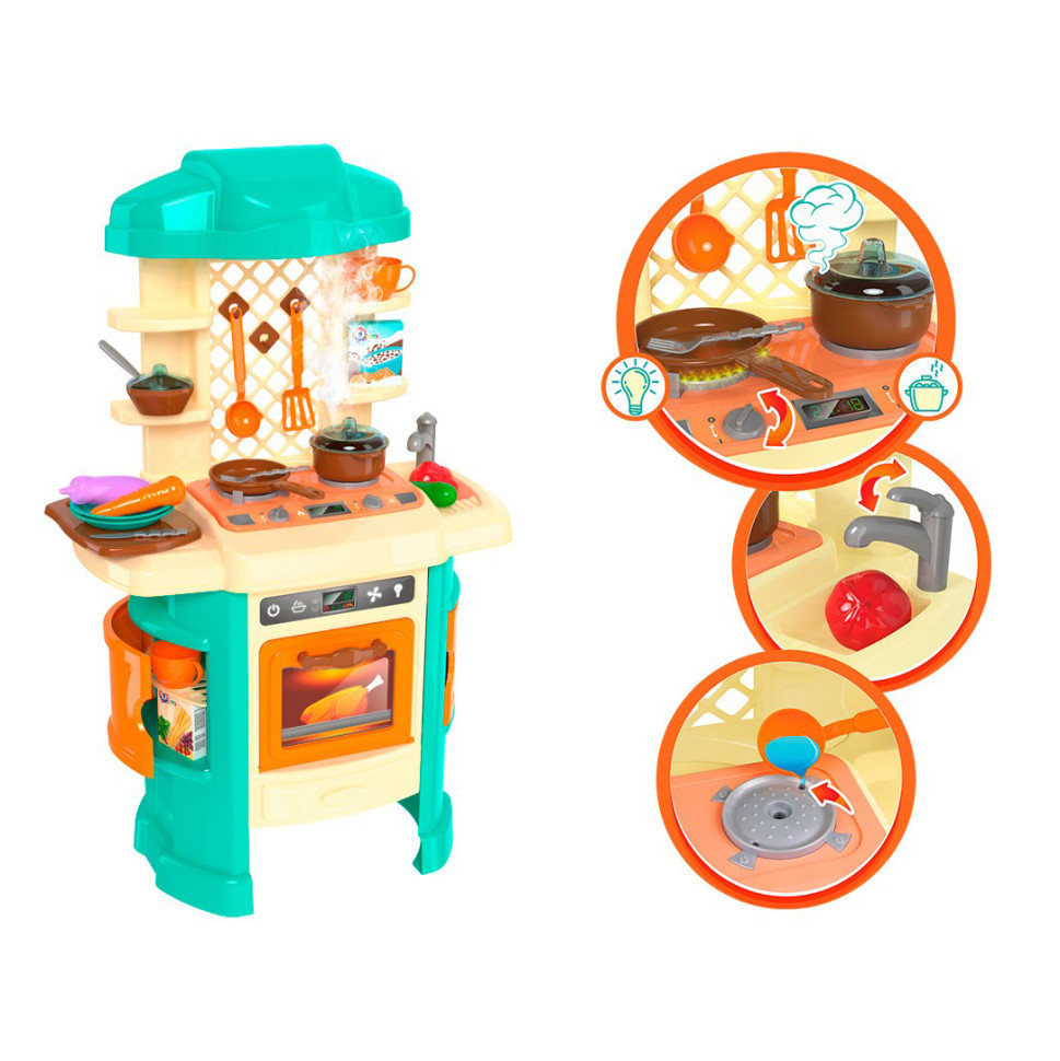 Іграшкова Кухня з парою, звуком приготування їжі, світло, кран ТехноК арт.5637TXK, фото 1