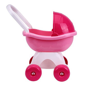 Коляска для льяльок рожева пластикова