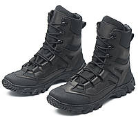 Берци літні шкіряні чорні берці весна - осінь чорні берци осінні тактичні берци чорні демісезонні