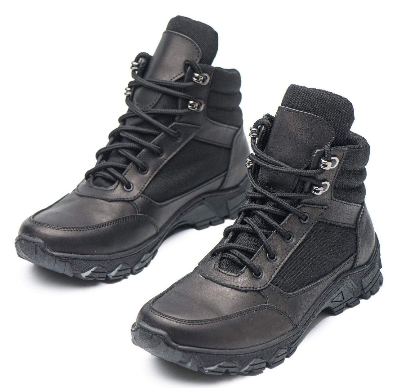 Тактичні черевики чорні шкіряні черевики армійські черевики зсу берці легкі військові черевики осінні