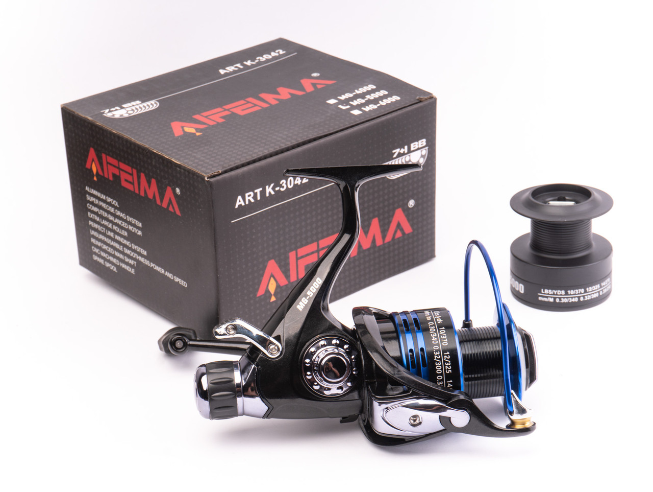 Котушка Feima MS 5000 9BB + 1RB коропова з бейтраннером