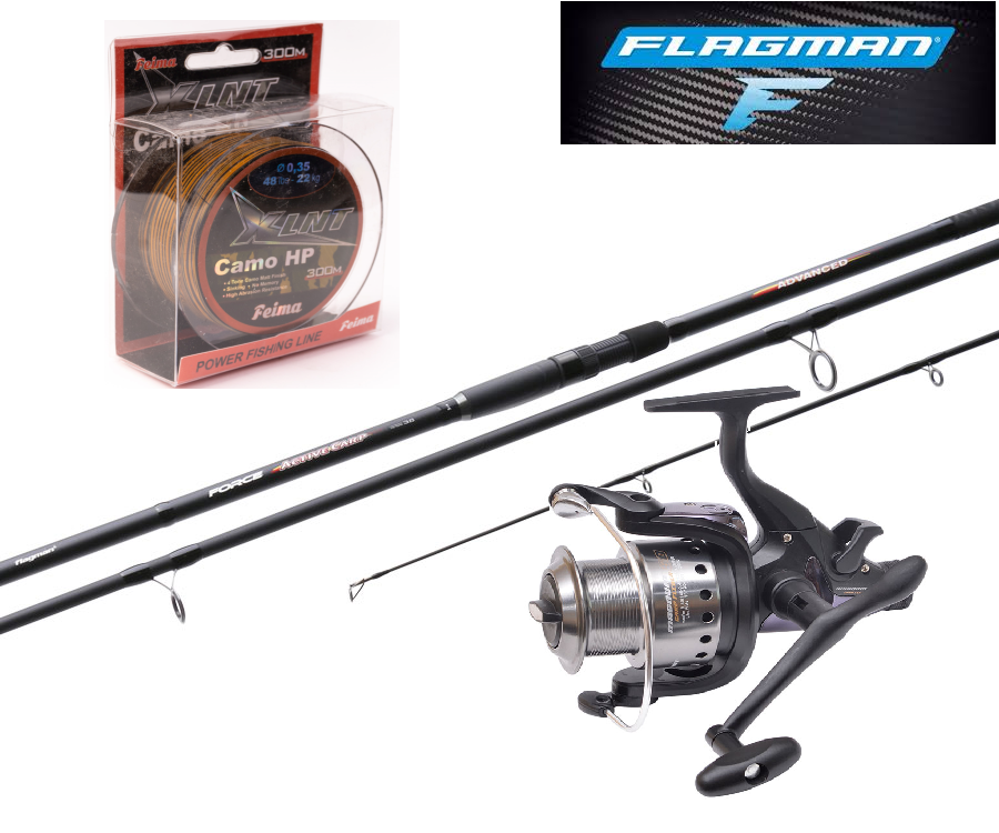 Карповий набір Flagman Force Active Carp Вудлище 3,60м Котушка 6000 Лісочка FEIMA 300м