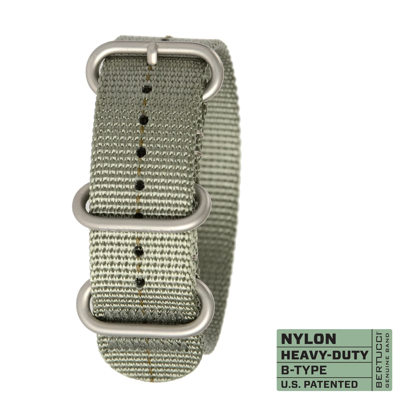 Ремінець нейлоновий bertucci #209 - Defender Drab™ / Olive Dash Line™ w/ matte hardware, 7/8" - 22 mm size for A-2, A-3, A-6 & B-1, фото 1