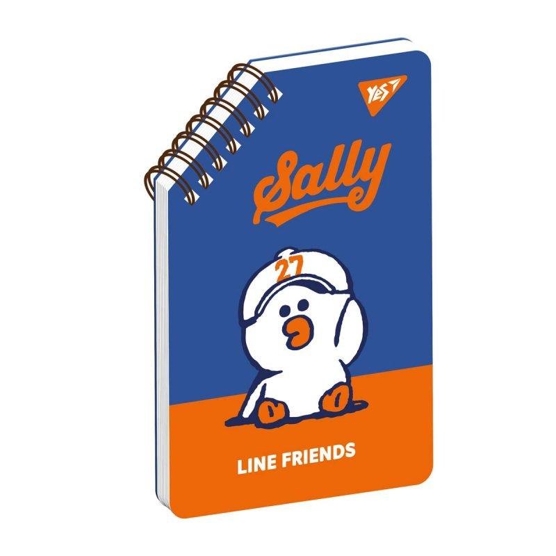 Блокнот 95х145 мм, 60 листів, подвійна спіраль "Line Friends" Sally 151756 G-Rich, фото 1