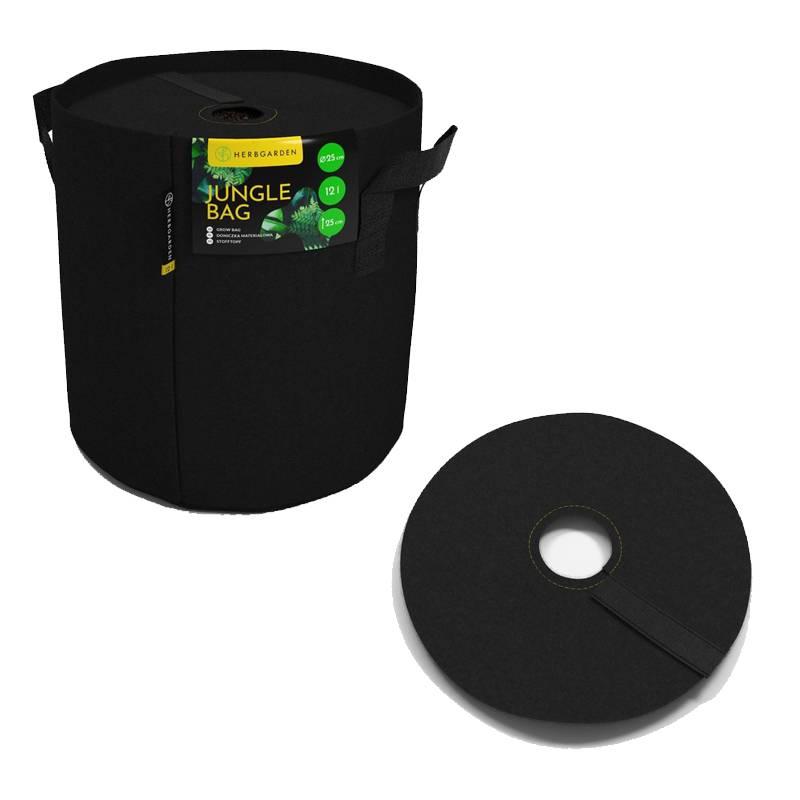 Горщик тканинний + кришка Jungle Bag Round 12L 25x25xh25cm