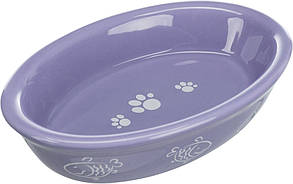 24495 Trixie Fish Paws миска керамическая, синій
