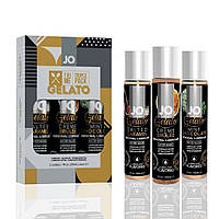 Набір JO Tri-Me Triple Pack — Gelato (330 мл) три різні смаки серії Джелато