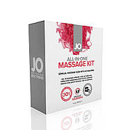 Набір для масажу System JO ALL IN ONE MASSAGE GIFT SET: розігріваючий гель, масажер і свічка, фото 2