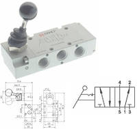 Пневмораспределитель V. LEVA 90° 5/2 BISTABILE 1/8