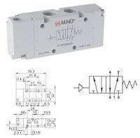 Пневмораспределитель V.PN. 5/2 - 1/8