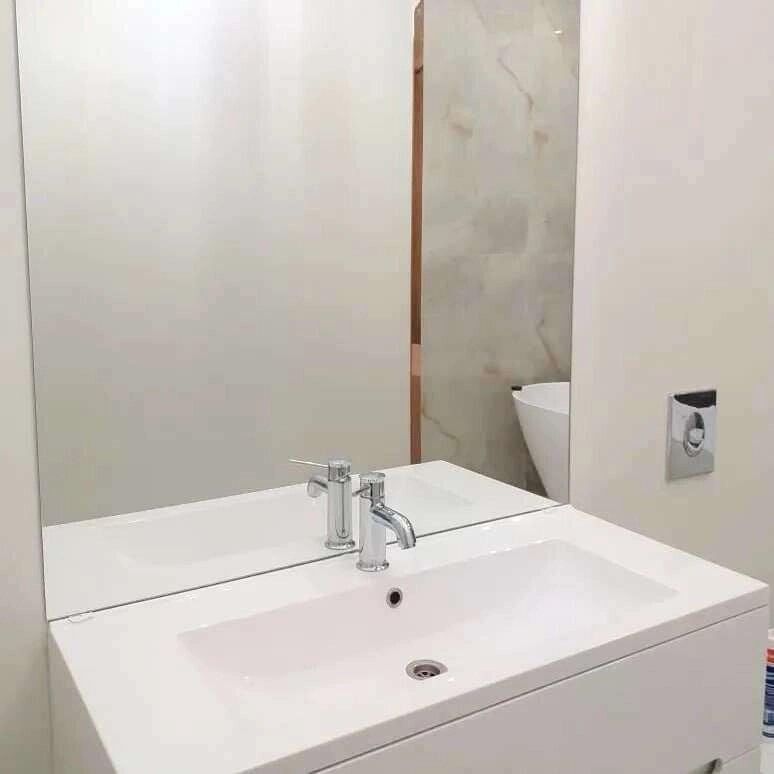 Дзеркало у ванну кімнату квадратне без рами, фото 1