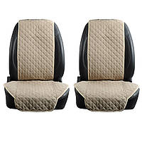 Накидки авто сидінь Антара Беж, світлий 1+1 на флисі стеганні ромби