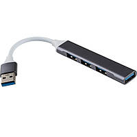 USB-хаб U&P U11 USB 3.0 - USB 3.0 + 3 x USB 2.0 Grey (SWE-U11-GY)