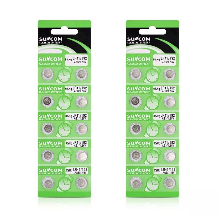 Батарейка годинникова Suncom Lr41, Lr192, Ag3, 1,55v (10 шт у блістері)