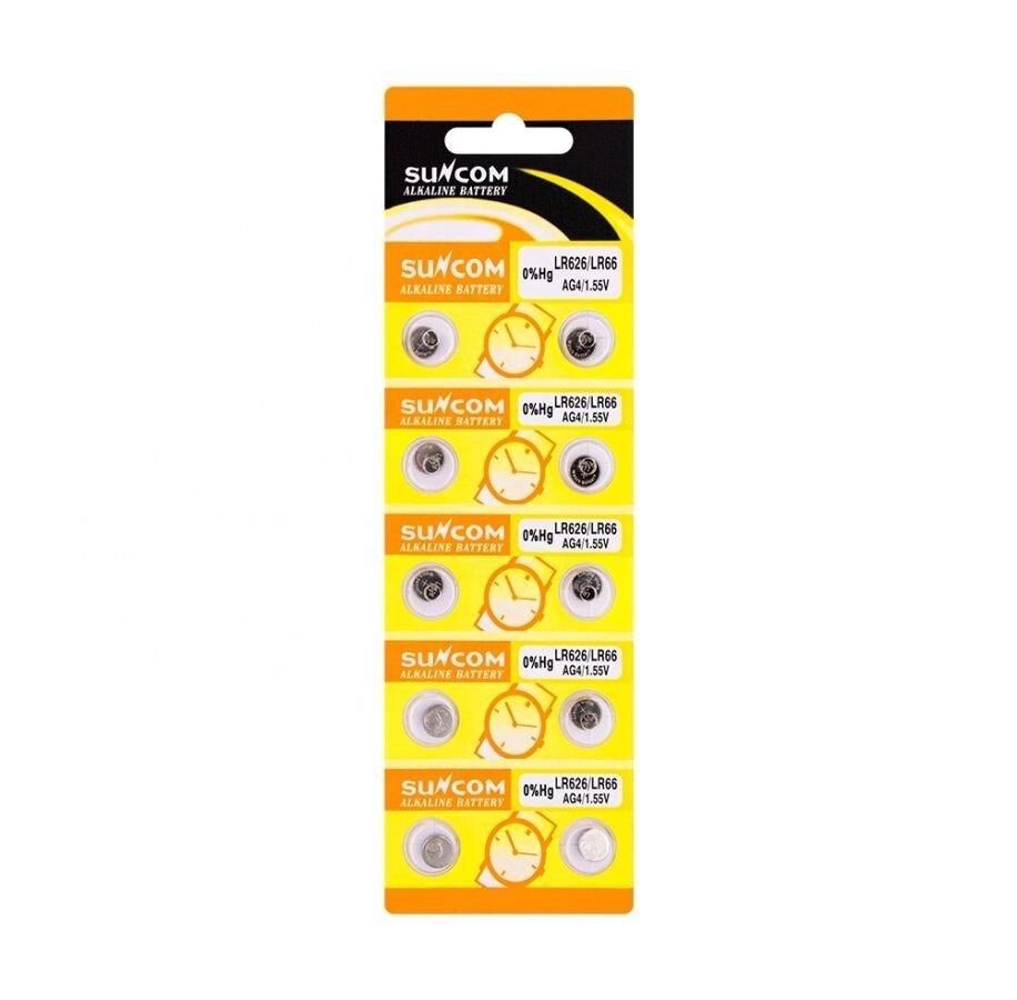 Батарейка годинникова Suncom Lr626, Lr66, Ag4, 1,55v (10 шт у блістері)