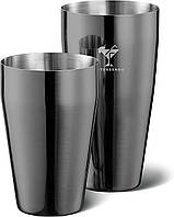 Бостонський чорний шейкер для приготування коктейлів KITESSENSU Black Boston Cocktail Shaker Set