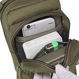 Підсумок моллі на два відділи MOLLE зелена олива, фото 5