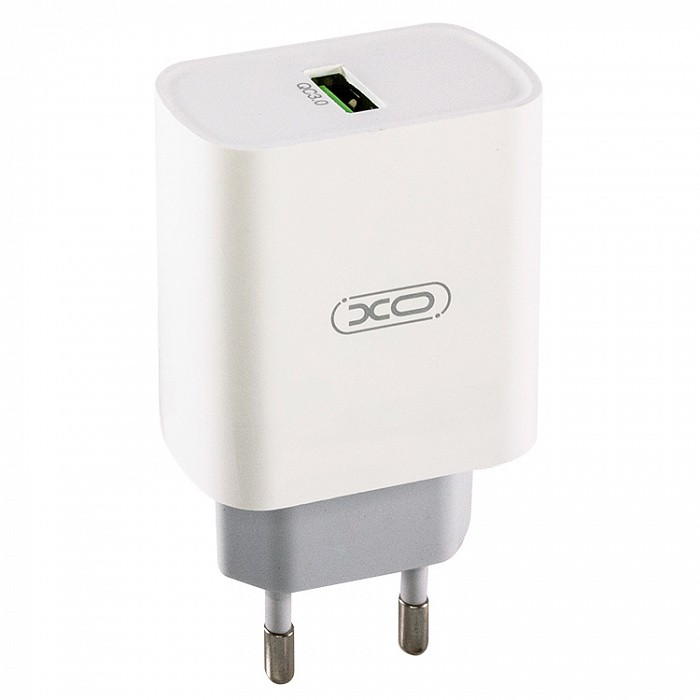 Зарядний пристрій із швидкою зарядкою XO L63 |1USB / QC3.0 / 3A / 15W| Білий