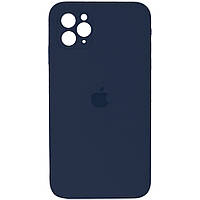 Чехол Silicone Case Square iPhone 11 Pro Dark Blue (63)