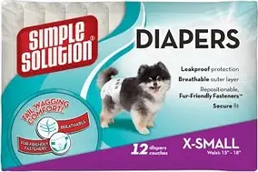 Simple Solution Disposable Diapers (Симпл Солюшн Диспосл) підгузки для собак і тварин (12 штук)