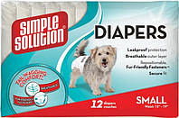Simple Solution Disposable Diapers (Симпл Солюшн Диспосбл) подгузники для собак и животных (12 штук) S маленькие и средние