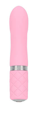 Розкішний вібратор PILLOW TALK - Flirty Pink з кристалом Сваровські, гнучка головка