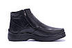 Чоловічі зимові черевики Matador Clasic, чоловічі шкіряні чорні черевики, чоловічі черевики на блискавці, фото 9