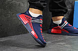 Чоловічі кросівки Adidas NMD Human RACE,  кросівки Адідас АМД сітка, темно сині, фото 6