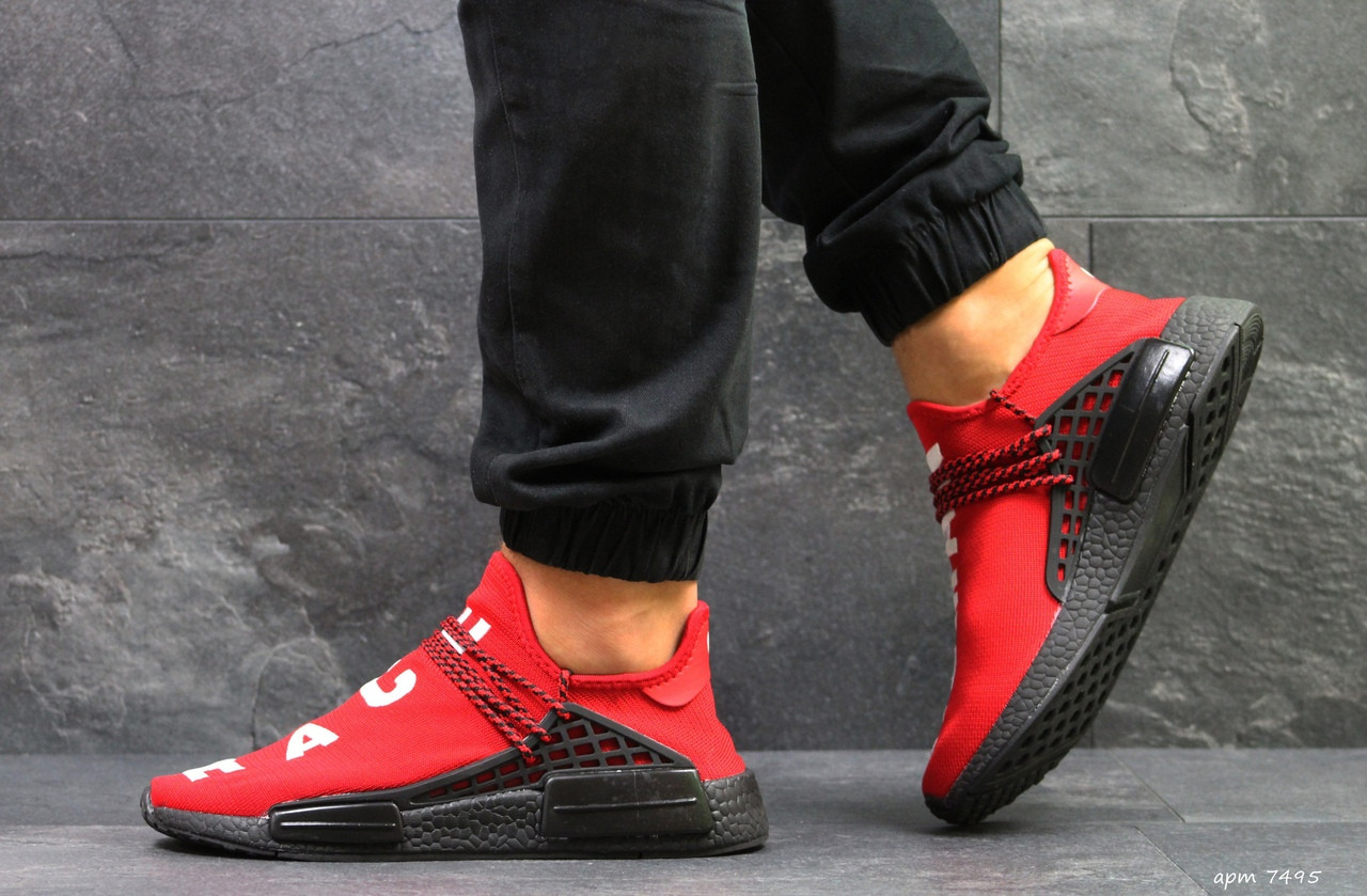 Чоловічі кросівки Adidas NMD Human RACE, червоні сітка