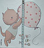 Наклейка на стіну вінілова для дітей, наклейки в детсад "4 кота Lovely Cats Home" 53 см*50 см (лист30 см*90 см), фото 2
