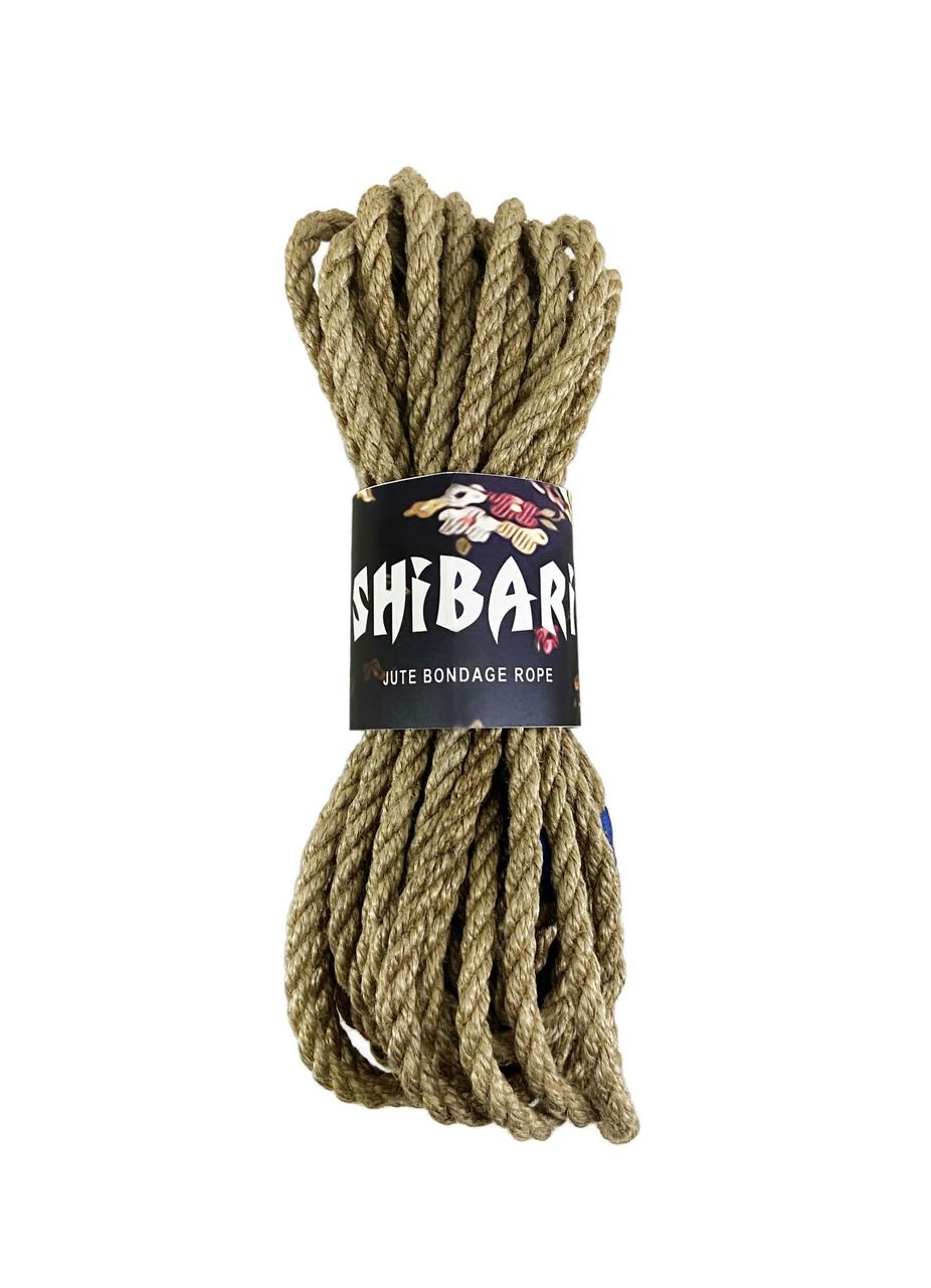 Джутова мотузка для шібарі Feral Feelings Shibari Rope, 8 м сіра, фото 1
