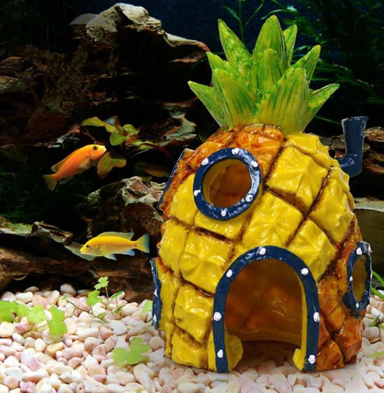 Ігрова фігурка Ананас Будиночок із мультфільму Губка Боб Декорація для акваріума дизайн тераріуму декор для риб