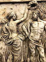 Антикварний барельєф «Афіна Паллада та Геракл»