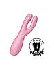 Кліторальний вібратор Original Satisfyer Threesome 3 Pink з трьома пальчиками, фото 3