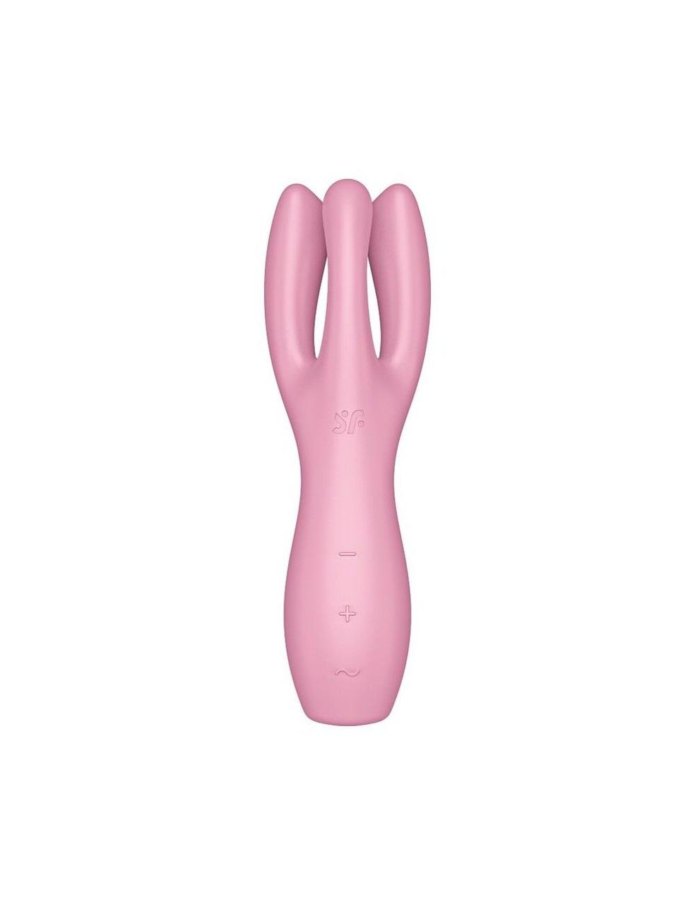 Кліторальний вібратор Original Satisfyer Threesome 3 Pink з трьома пальчиками