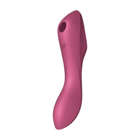 Вакуумний стимулятор із вібрацією Satisfyer Curvy Trinity 3 Red, фото 1