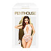 Боді з глибоким декольте та високими трусиками Penthouse - Toxic Powder White M/L, фото 3