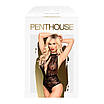 Боді з глибоким декольте та високими трусиками Penthouse - Toxic Powder Black L/XL, фото 3