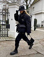 Черная стильная зимняя куртка Prada Прада
