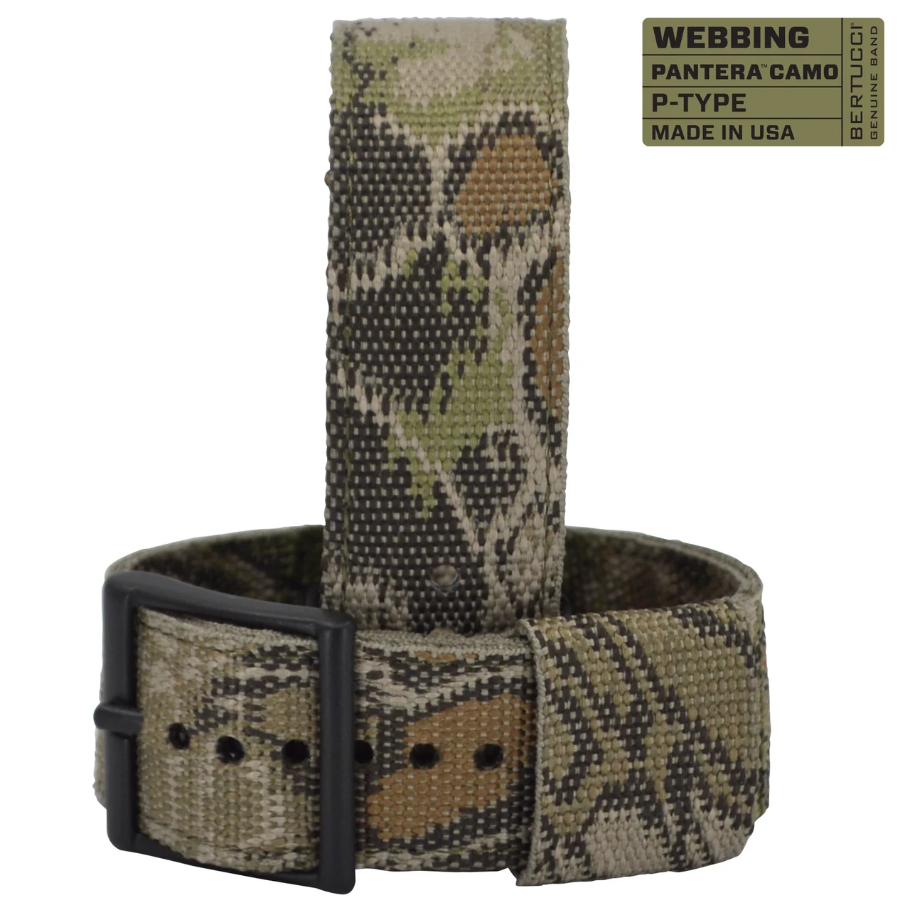 Ремінець нейлоновий bertucci #334PNC - Kryptek Highlander™ w/ black powder coated hardware, 1" - 26 mm size for A-4, A-5 & E-1, фото 1