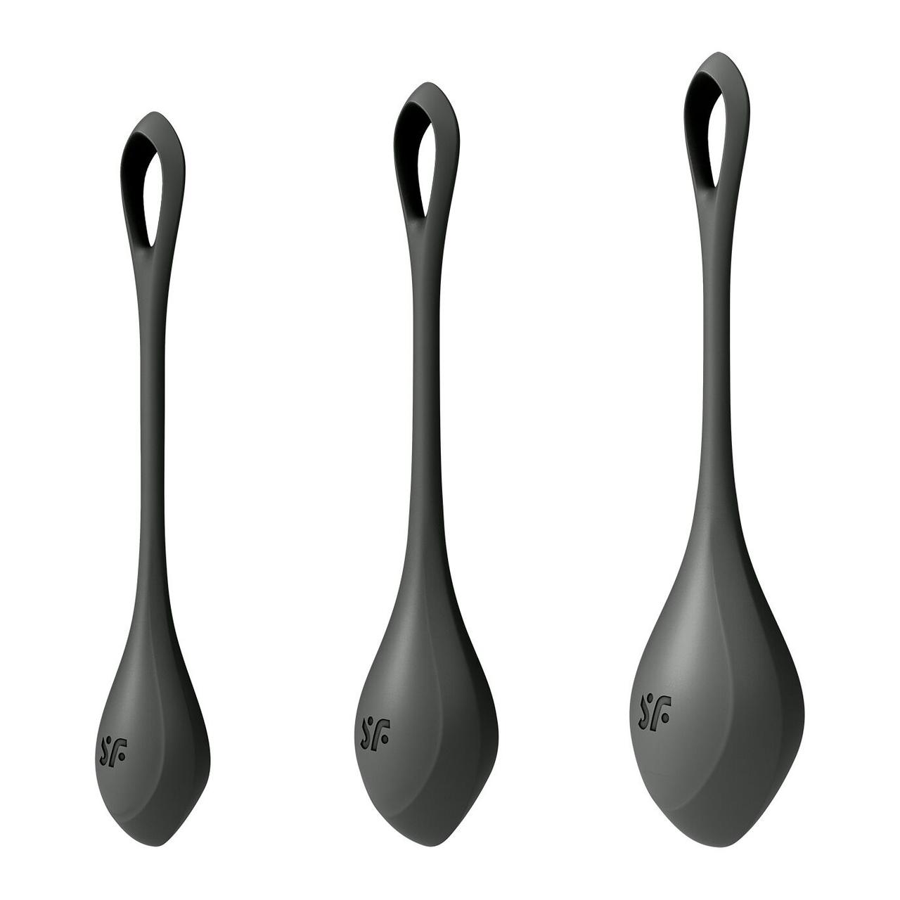 Набір йоні намистин Original Satisfyer Yoni Power 2 Black, діаметр 2-2,5-3 см, маса 22-44-73 г
