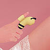 Вакуумний стимулятор із мікрострумами CuteVibe Beebe Yellow, на палець, фото 7